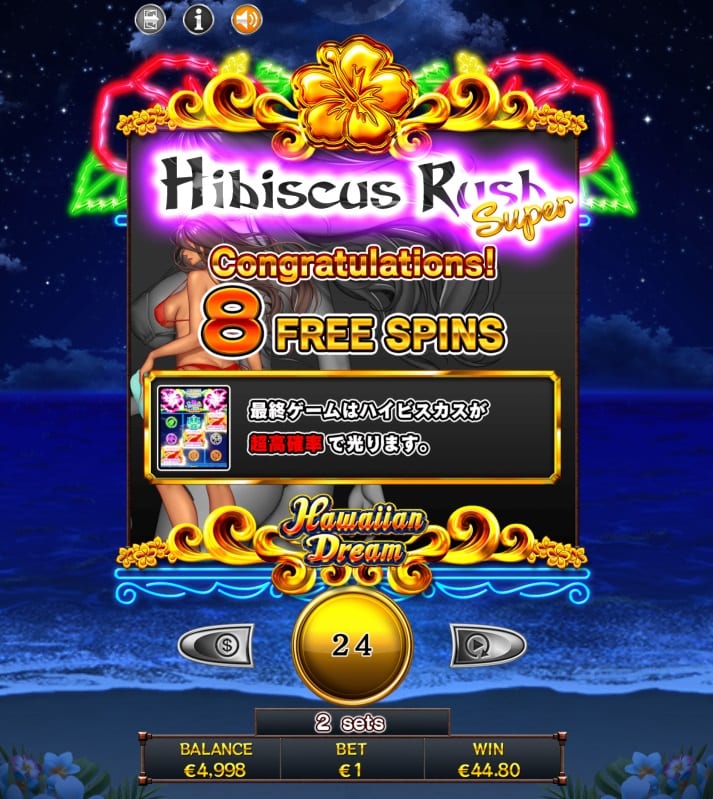 ハワイアンドリーム ボーナスステージ