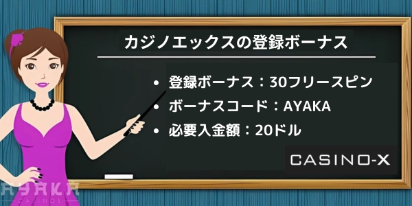 カジノエックス　入金不要ボーナス