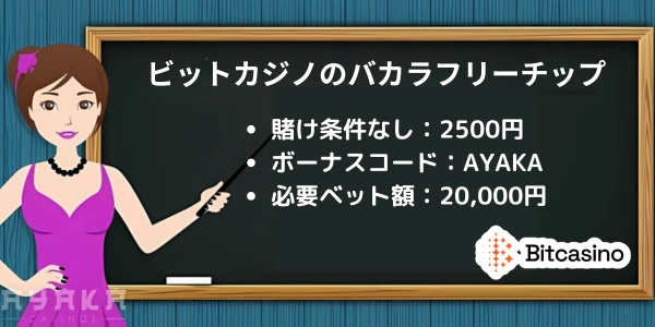 ビットカジノの入金不要ボーナス