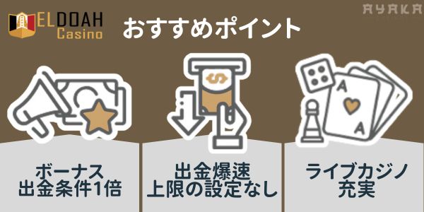 エルドアカジノ　おすすめポイント