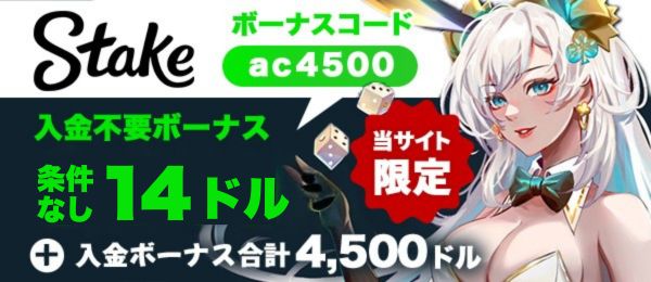 オンラインカジノ ステークカジノ(StakeCasino)